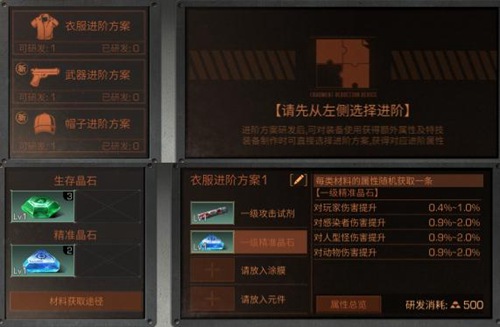 明日之后进阶方案怎么研发-进阶材料获取与完整研发攻略