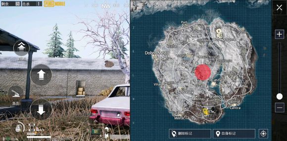 绝地求生刺激战场雪地地图樱花树位置一览