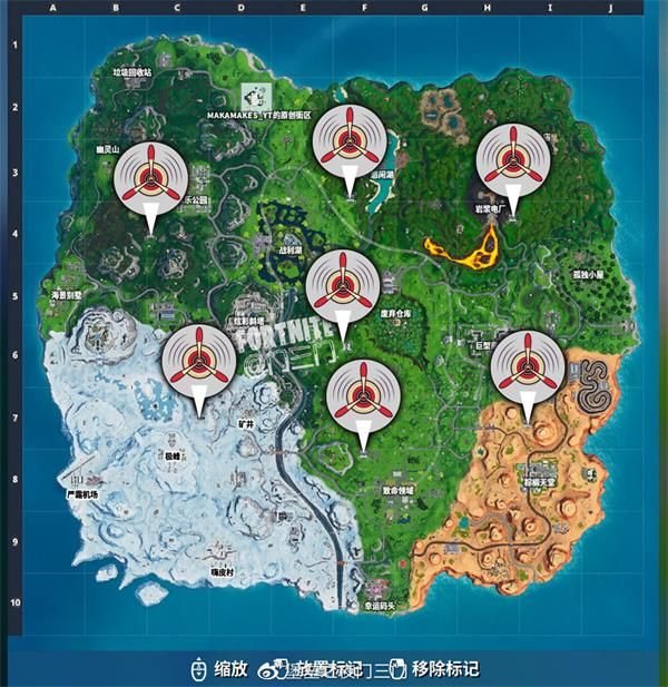堡垒之夜7个空中平台位置分享
