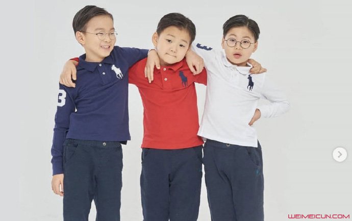 宋家三胞胎庆生照 身高一直在涨可爱长相却依旧没变